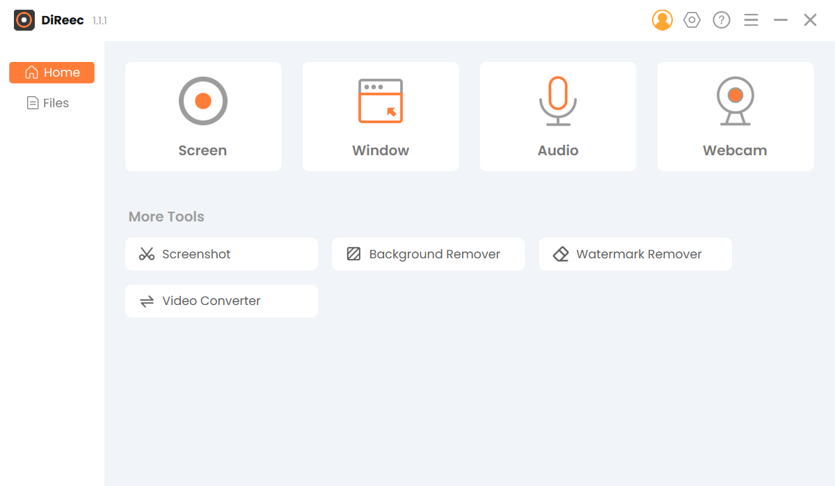 DiReec Screen Recorder Windows 11 download